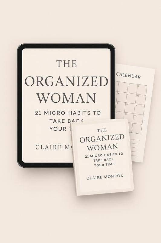 🧘‍♀️ The Organized Woman: 21 Micro-Habits to Take Back Your Time (Without Burning Out)